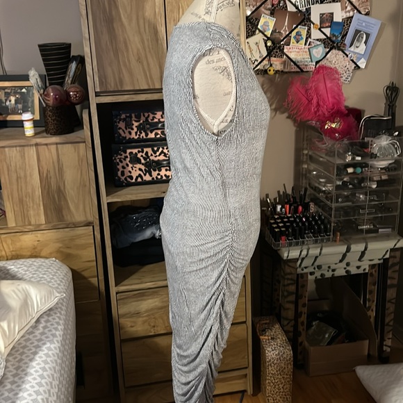 Mossimo black & White Printed Wrap Dress - Large - Picture 2 of 5